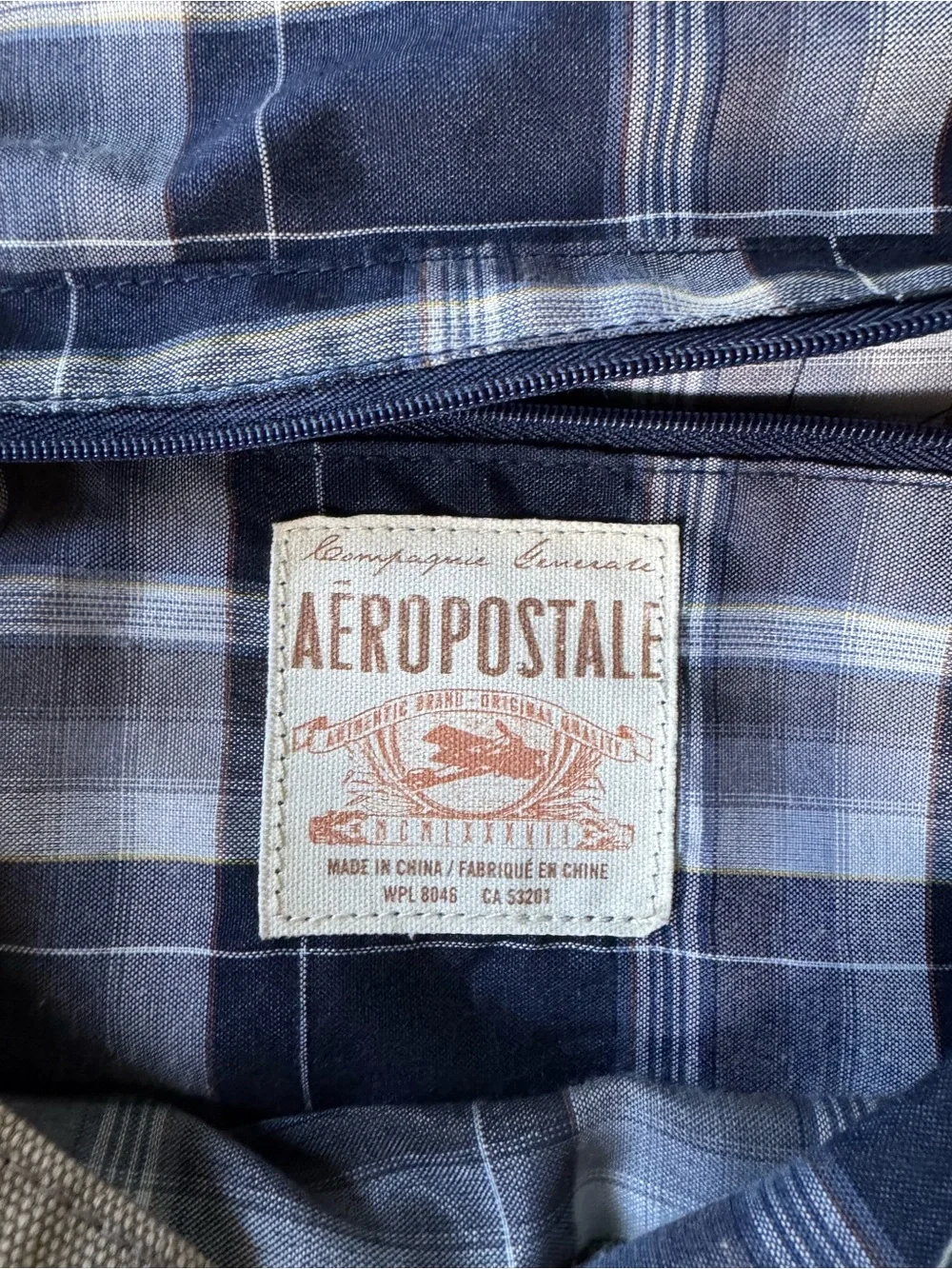 Aeropostale interior plaid