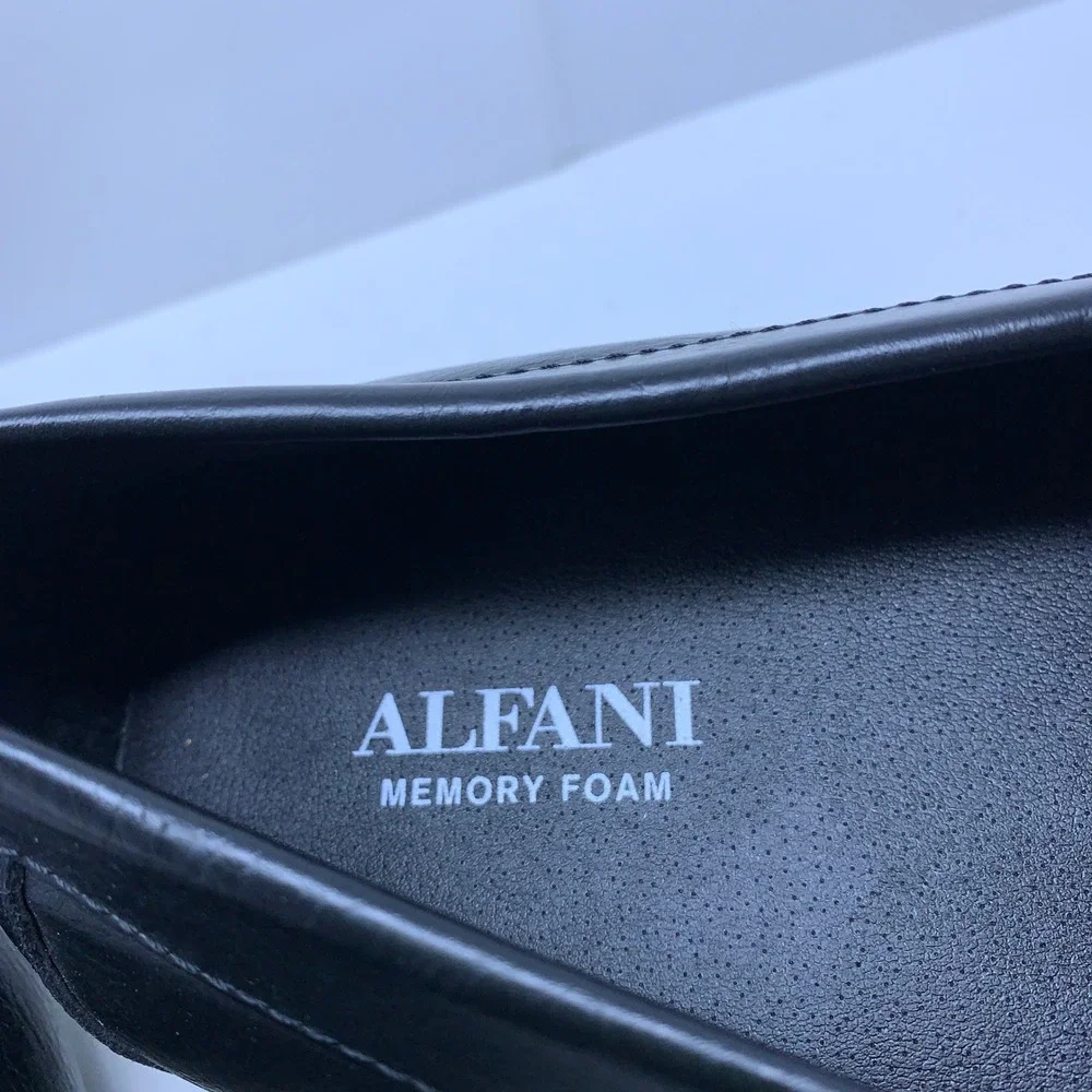 Alfani Mens 9.5M Black Egan Metal Bit Memory Foam Driver Loafers New