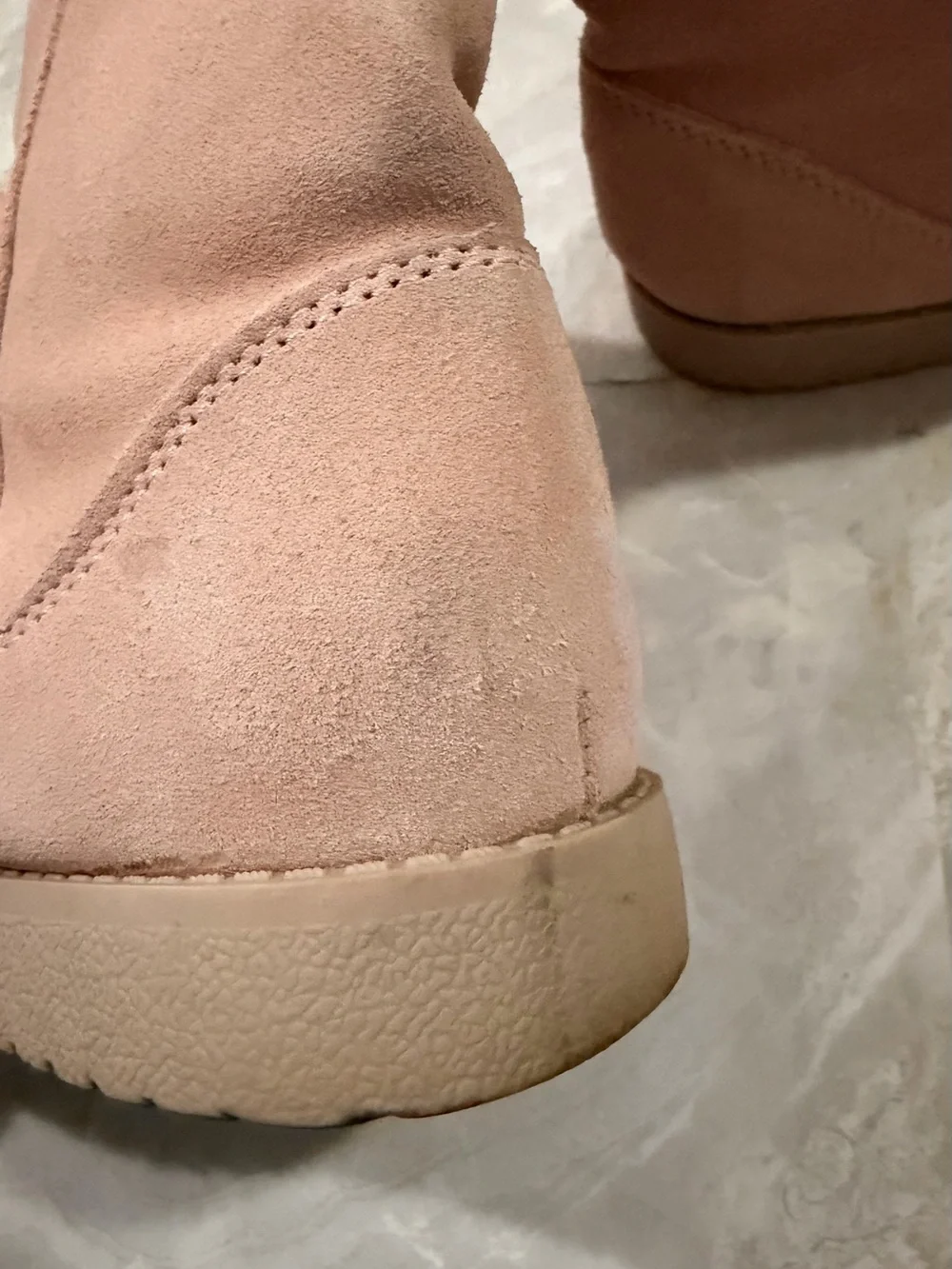 Women's Pink Faux-Suede Cozy Fur-Lined Winter Boots