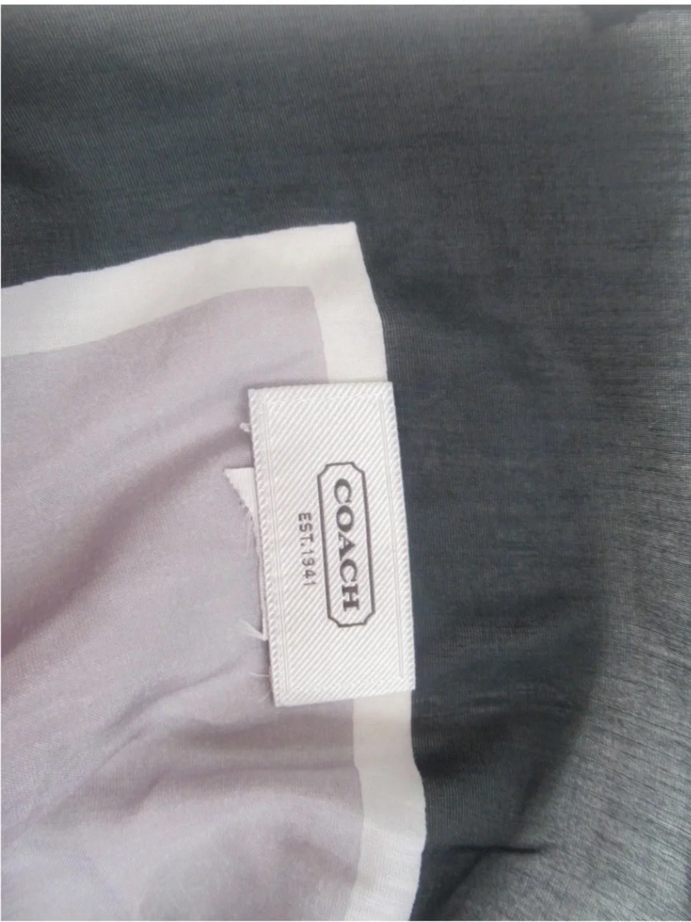 COACH Black and Cream Colorblock Scarf