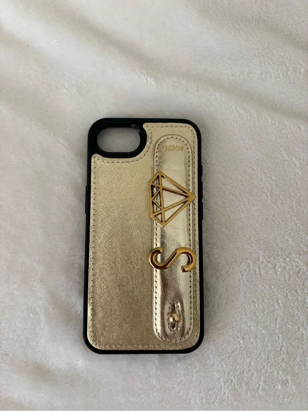 Umbi IPhone 16e NEVER USED Gold S Letter Diamond Accent Phone Case