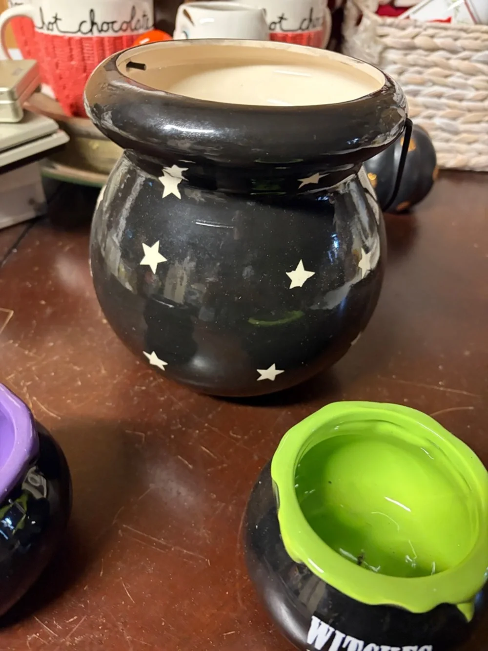 haunted holiday metal tabletop candle