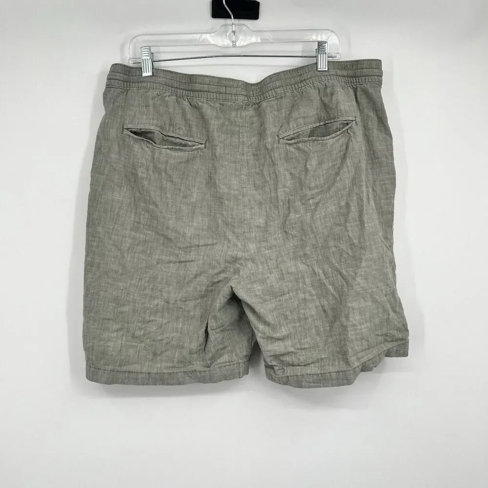 Banana Republic Mens 100% Cotton Green Shorts XL Beach Cruise Vacation