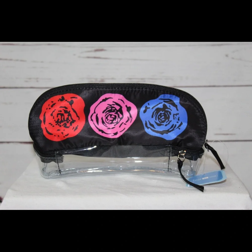 2 Nine To Nine Floral Double Organizer Zip Bag