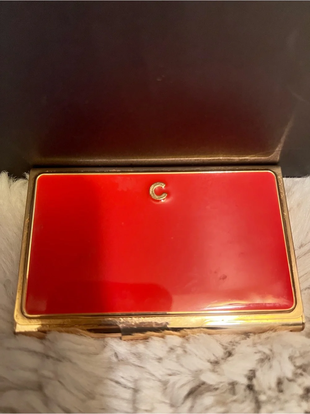 kate spade one in a million Red and Gold Card Holder Case