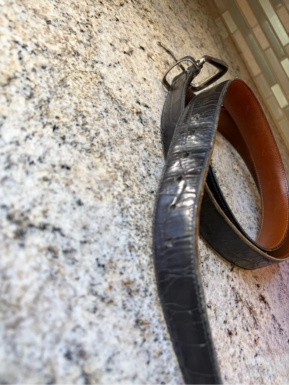 Trafalgar tom James Okeechobee alligator Leather Belt size 44