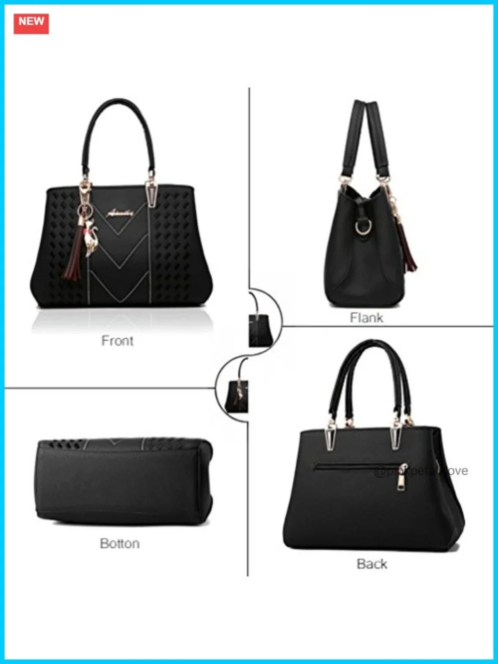PU Leather Satchel Shoulder Bag Tote Crossbody Bag