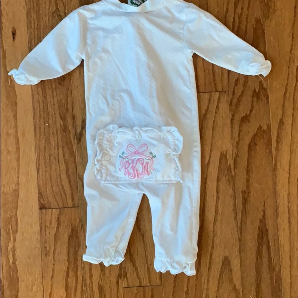 Cecil and Lou Monogrammed “rKm” Pajamas 3 Months