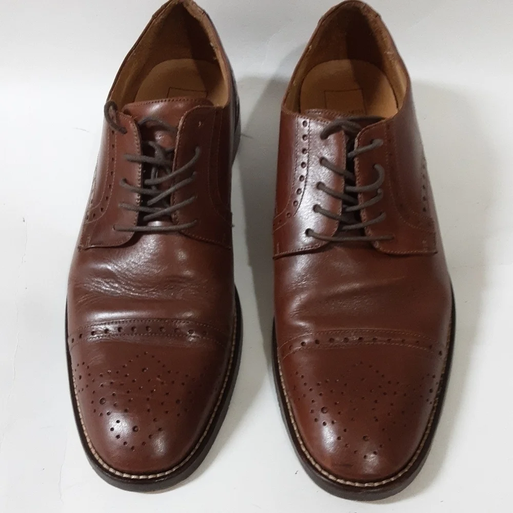 14th &Union leather men oxford 11.5us Brown Casual Event Lace Up Office