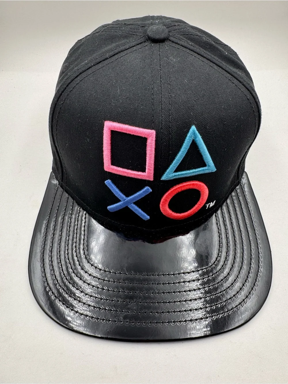 Sony PlayStation Buttons Snapback Hat Officially Licensed PS4 PS5 Faux Leather
