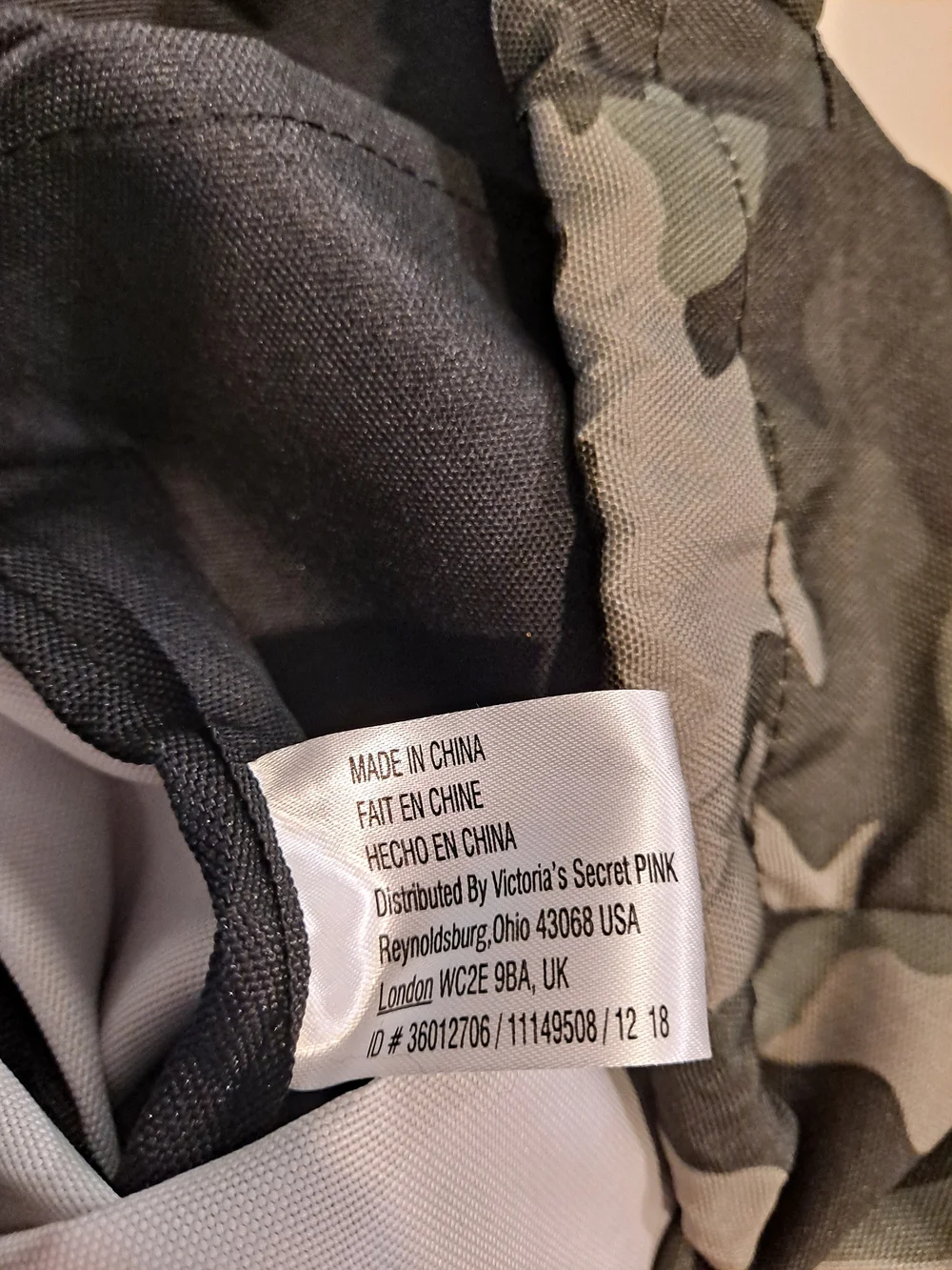 PINK Victorias Secret durable camo