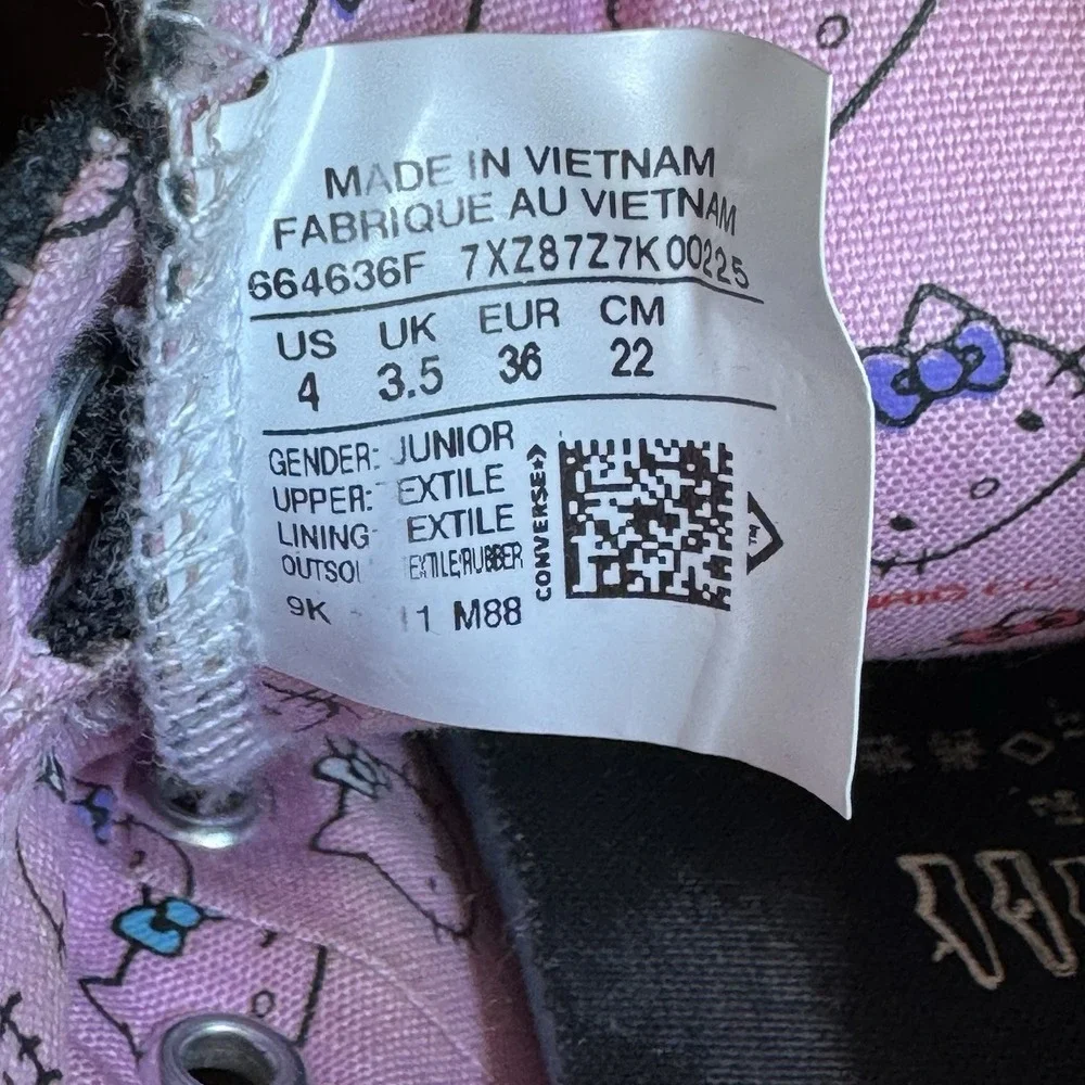 Converse size hello