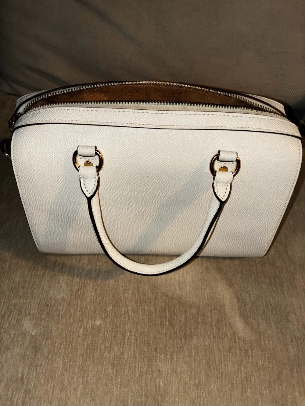 Coach structured leather