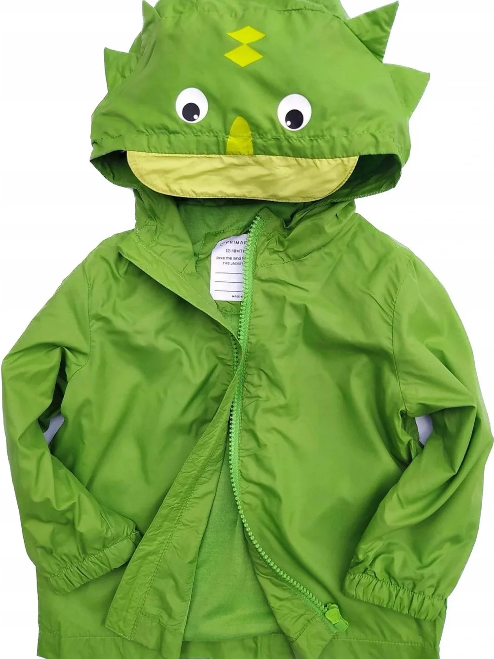 Primark Green Dino Lightweight Rain Jacket