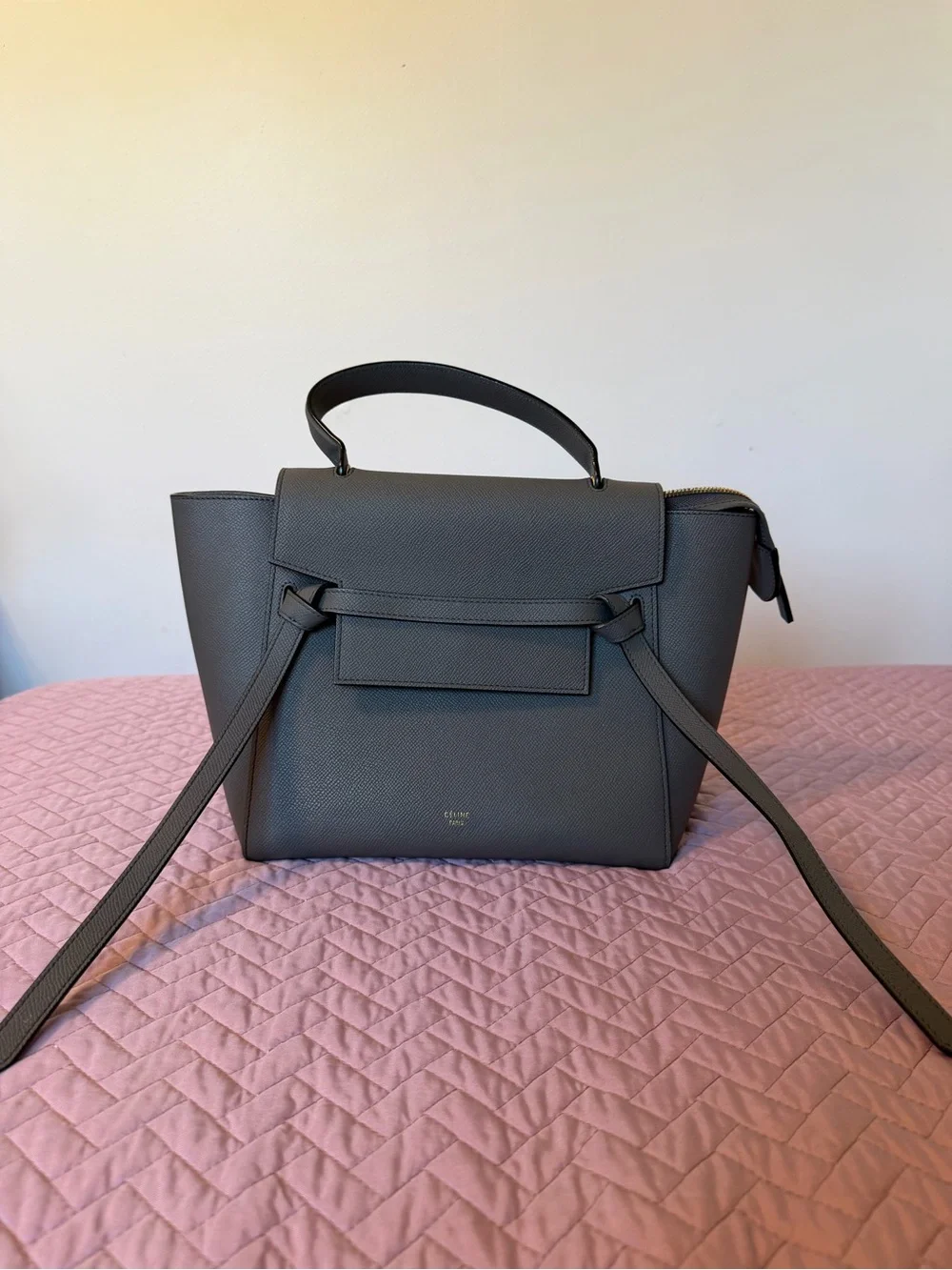 Preowned Gray Celine Micro Belt Bag