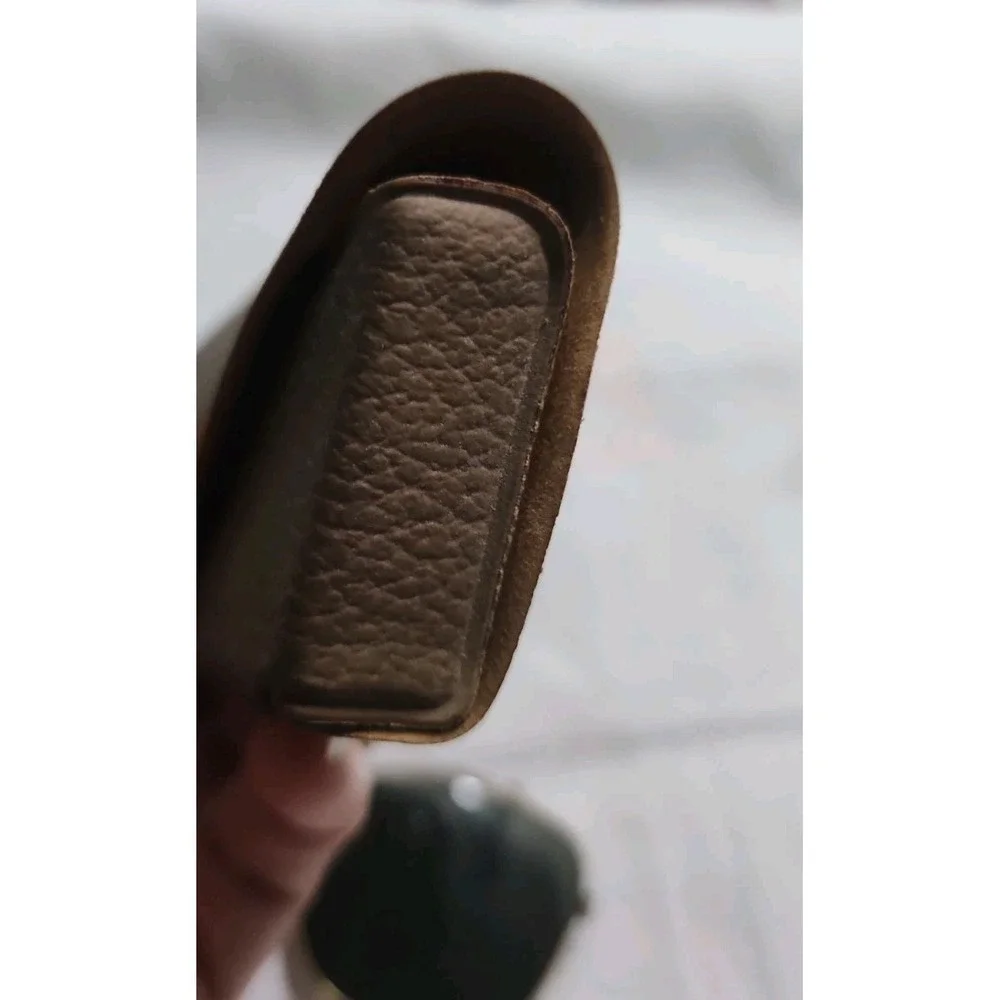 VTG Ray-Ban Bausch and Lomb Sunglasses Clip On Leather Case Brown Soft Suede