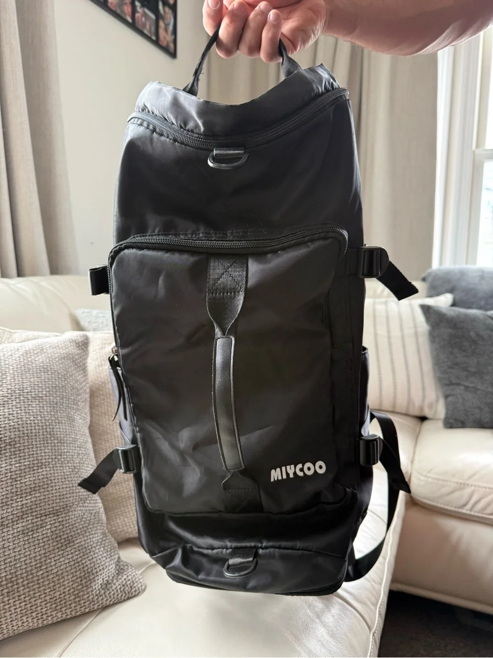 N/A black duffel
