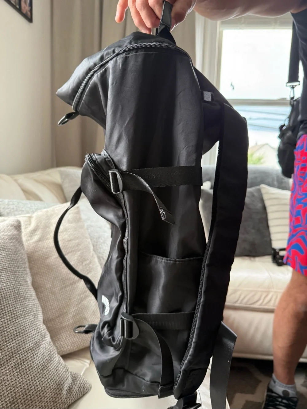 N/A black duffel