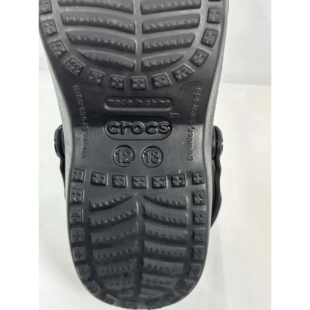 Crocs Karin Mary Jane Clogs Girls C12 C13 Black Slip On Shoes