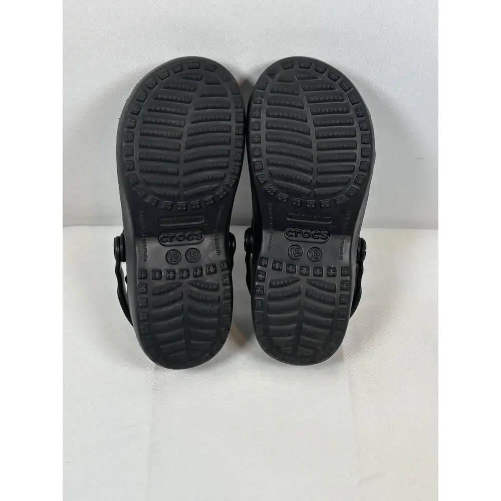Crocs Karin Mary Jane Clogs Girls C12 C13 Black Slip On Shoes