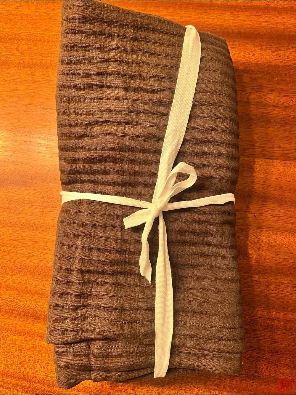 Quince Organic Cotton Matelasse Euro Sham Set of 2 in Espresso