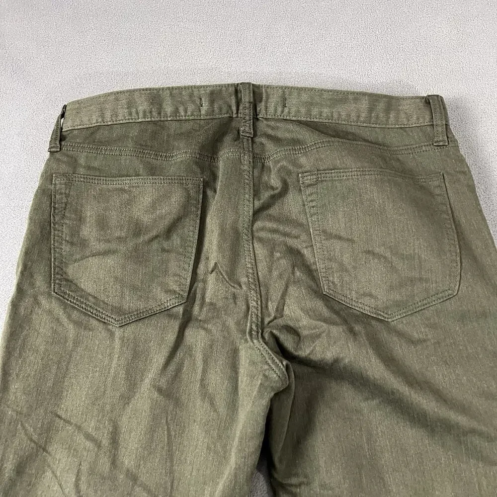 Banana Republic Jeans Mens 36X32 Green Travel Slim Fit Stretch Casual Preppy