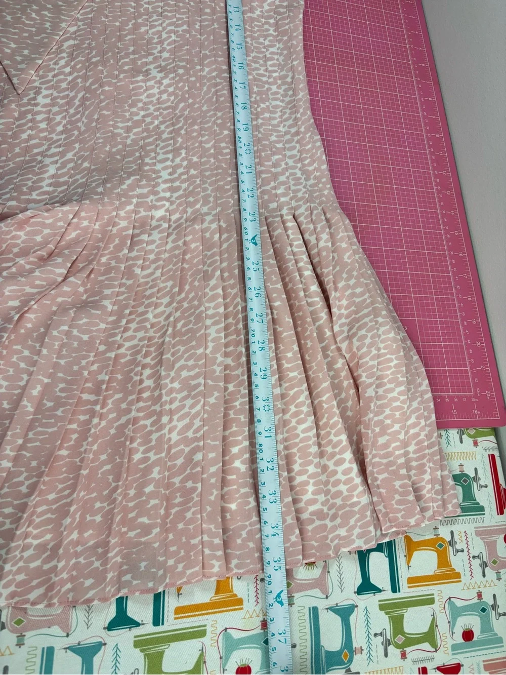 Kate Spade New York Womens Size 6 Pink Pleated Georgette Dress Tie Neck Coquette