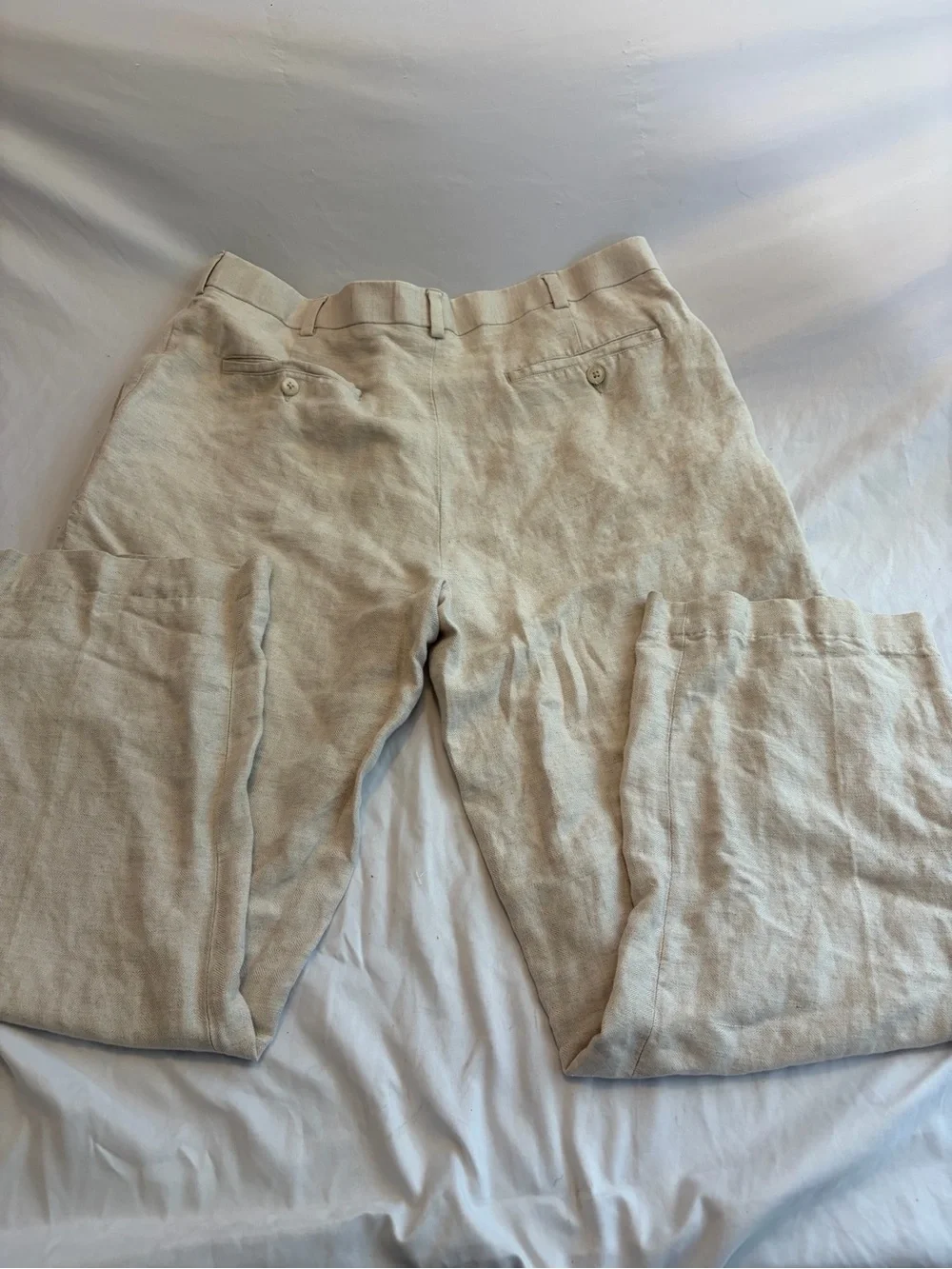 Cubavera Men's Linen Blend Pants in Cream Sizse 34x32