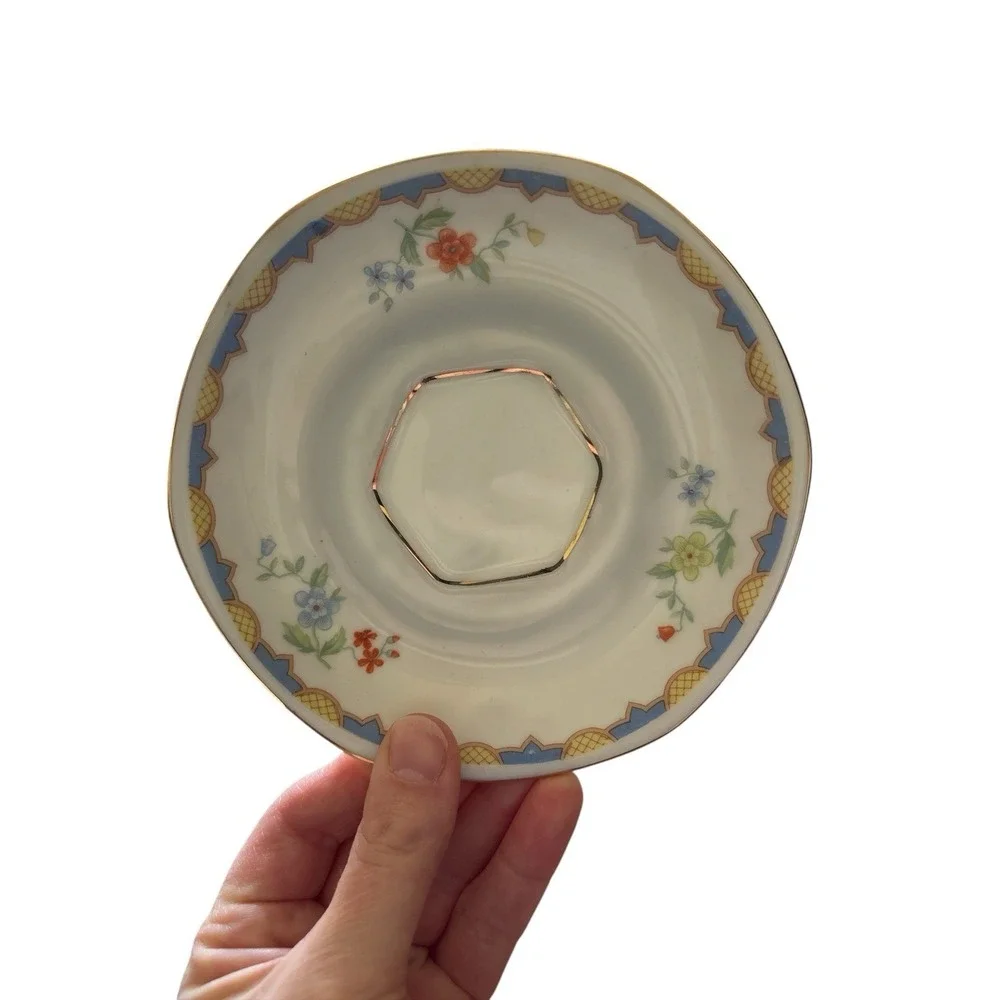 Golden‎ Pheasant (Octagonal) tea cup and saucers set of 2