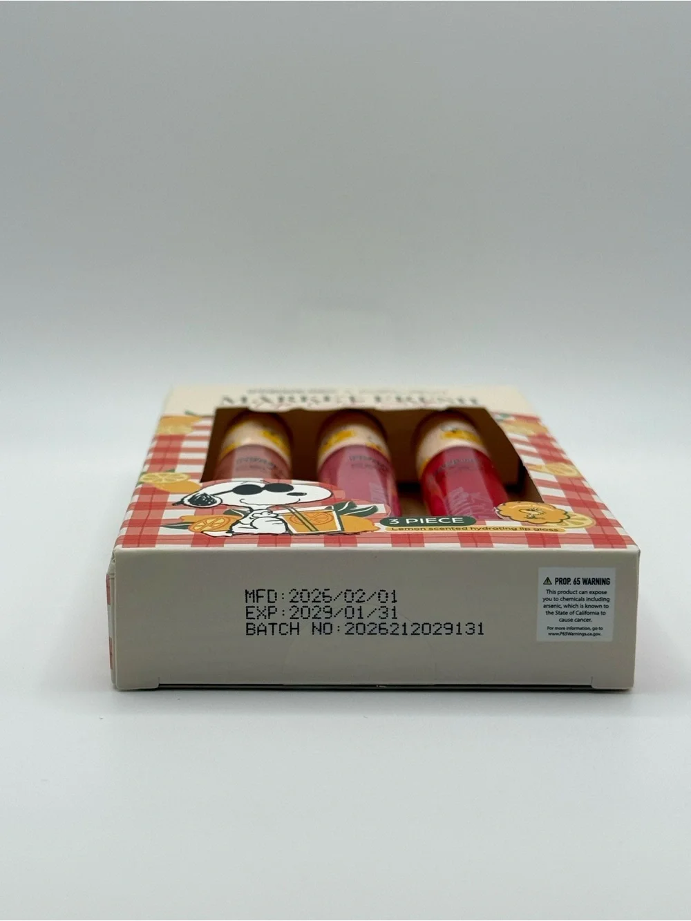 Peanuts x Celavi Snoopy Market Fresh Lip Oil Set 3 Pc NWT Lemon Lip