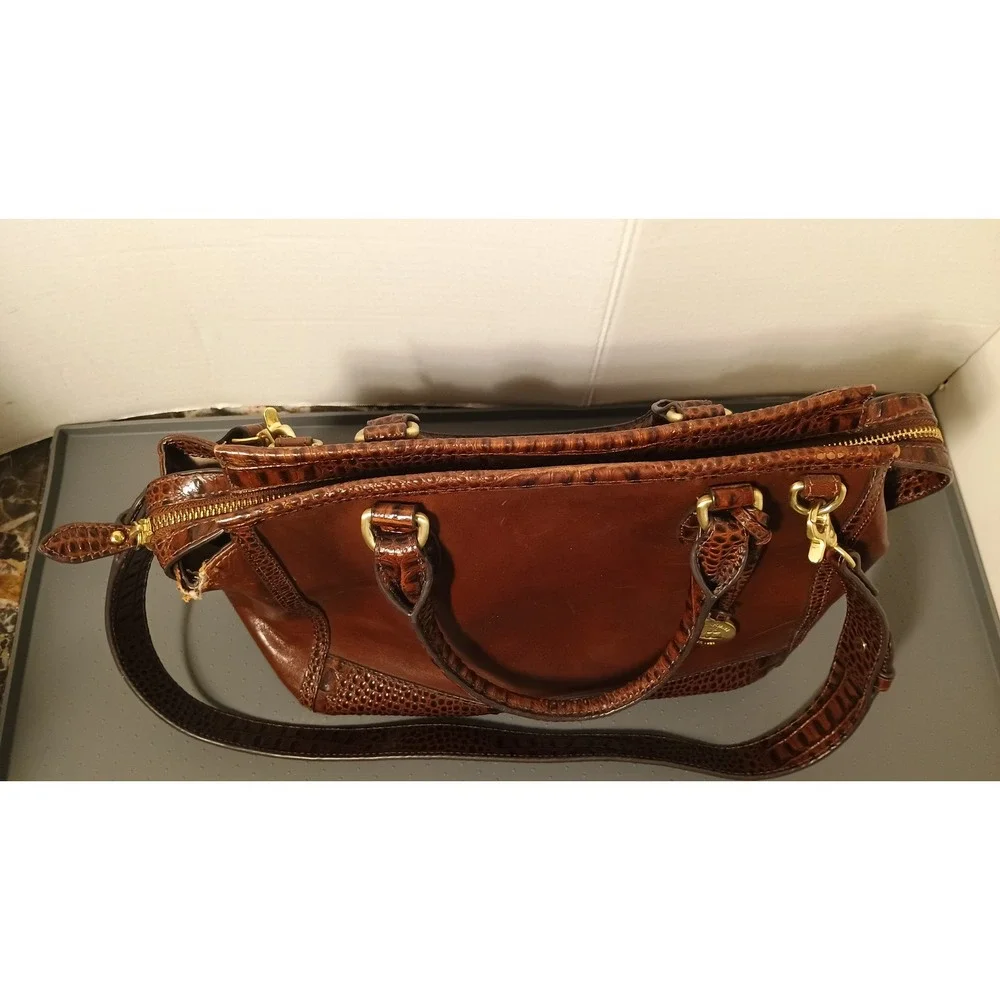 Brahmin polished texture trapezoid