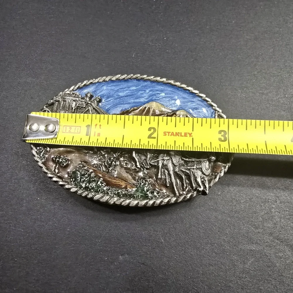 Siskiyou Buckle Co Vintage 1983‎ Stagecouch Williams Oregon Belt Buckle