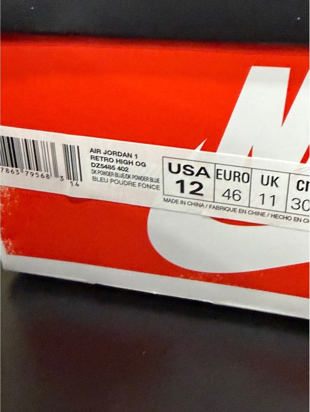 Jordan size 12