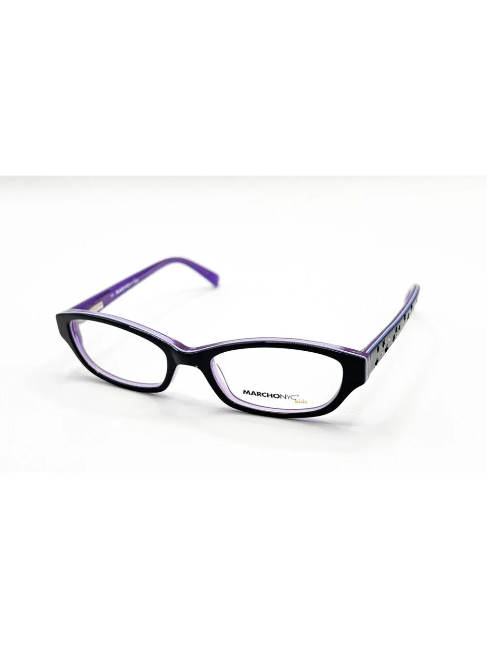Marchon Nyc Ava 007 Dark Black Iris Authentic Eyeglasses 43-15-120