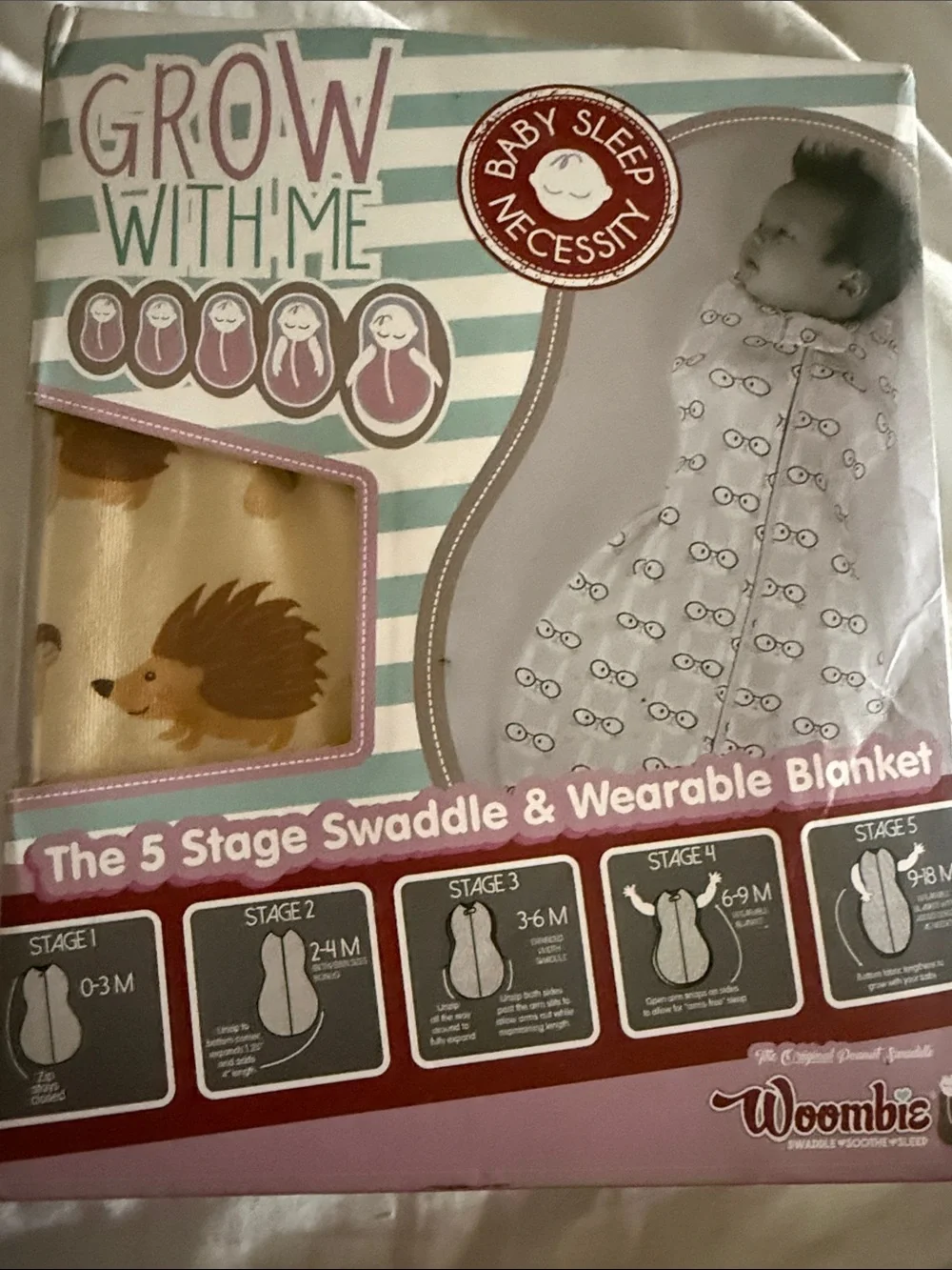 Hedgehog Grow-With-Me Sleep Sack - Beige/Brown
