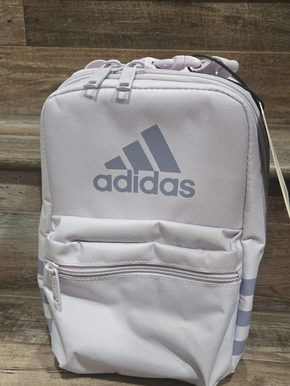 New adidas Lavender Lunch Bag with Gray Logo