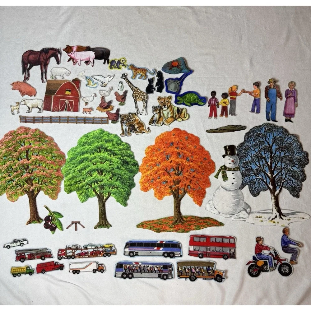 Vintage Story Teller Flannel Graph Educational Flannelgraph Seasons Vehicles