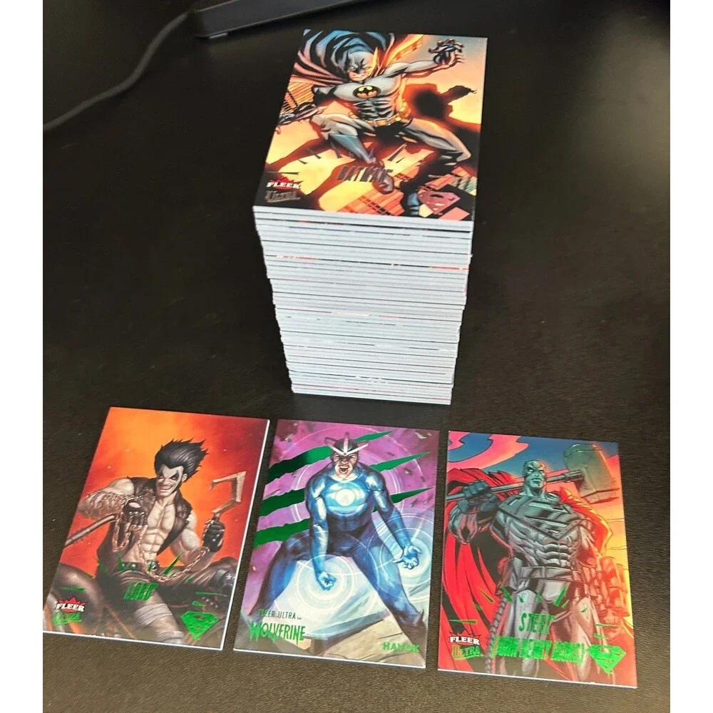 Bulk Lot of 500+ Marvel / DC Trading Cards - Topps Finest, Chrome, Fleer Ultra
