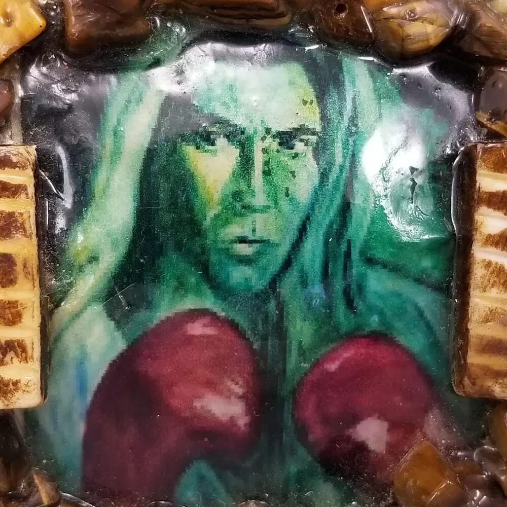 Belt Buckle Abstract Painted Boxer Warrior Spirit Giclee Print By CMAC Creations
