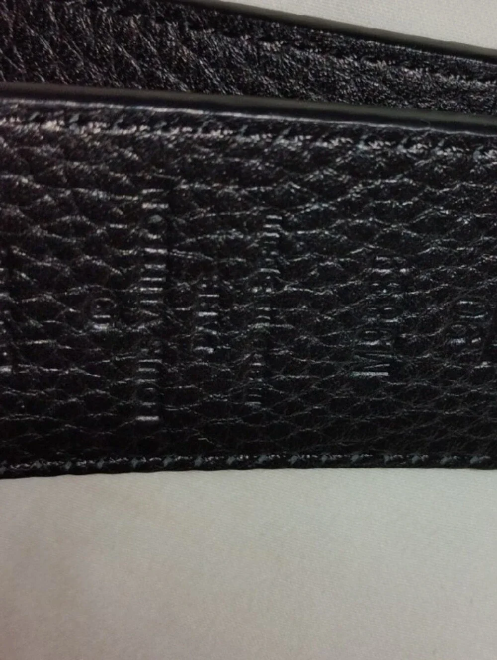 Louis Vuitton Black Leather Belt with Silver LV Initial Buckle