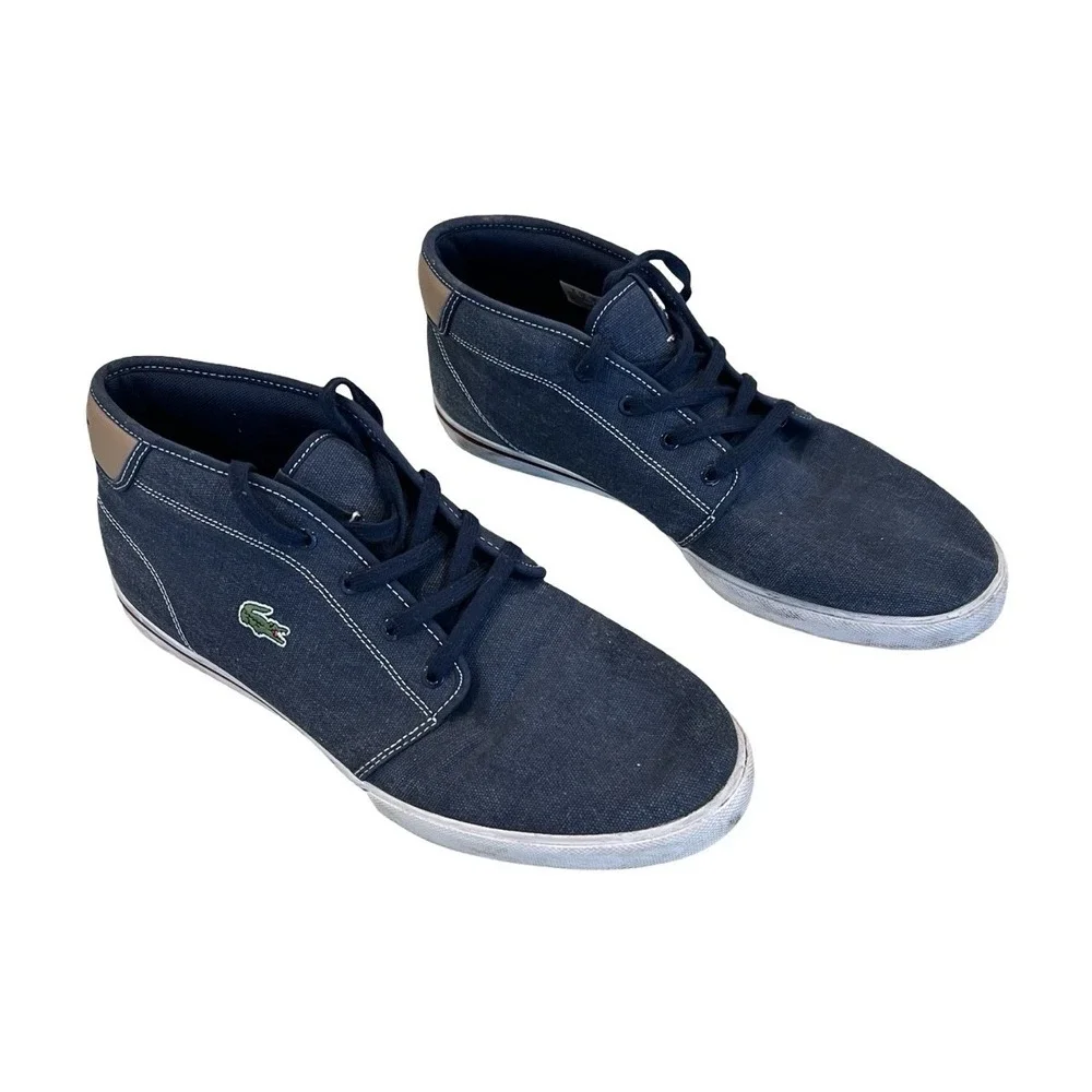 Lacoste Ampthill‎ CS Blue Chukka Sneakers Men's Size 12