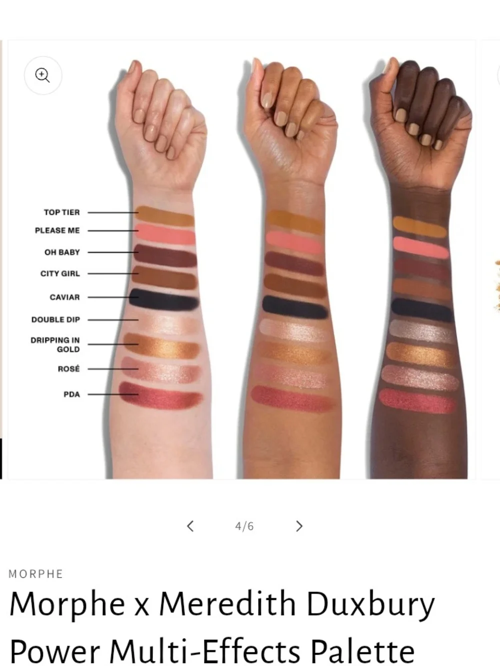 Morphe Eyeshadow Palette — Gold, Pink, Brown, Black