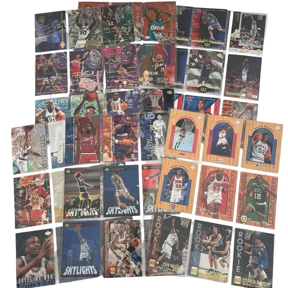 Vintage 90s Upper Deck Fleer Stadium Club NBA‎ Basketball Card Lot 50+ Inserts