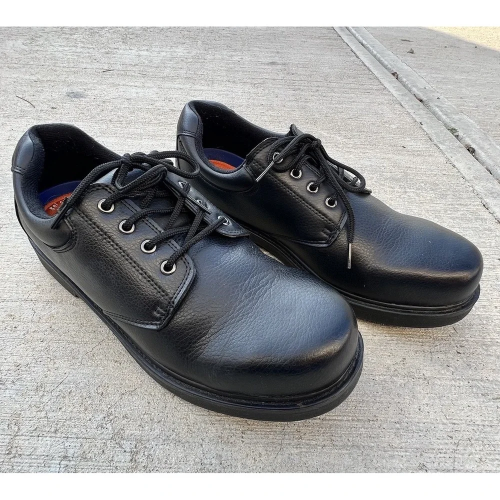 Dr. Scholl's Careers Men's 13 Wide Oil‎ Resistant Slip Resistant Leather Laced