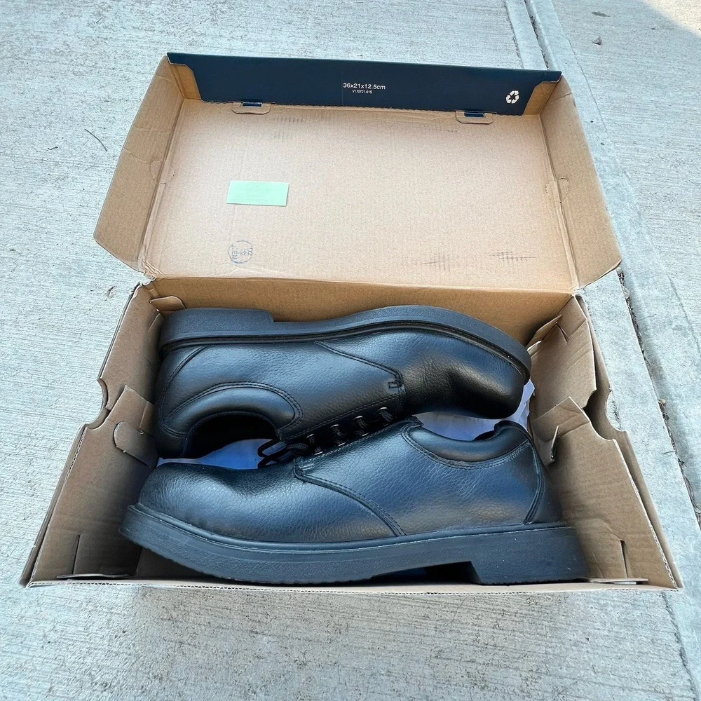 Dr. Scholl's Careers Men's 13 Wide Oil‎ Resistant Slip Resistant Leather Laced