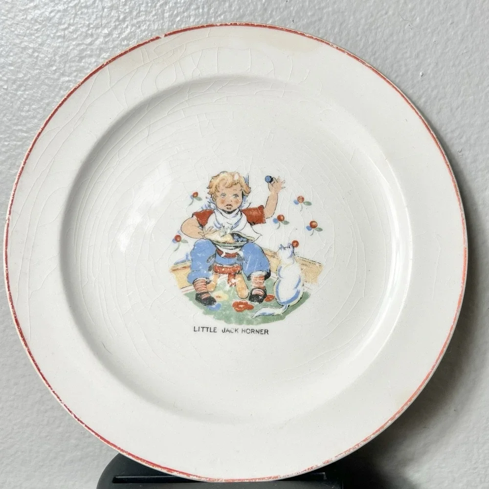 Vintage Little Jack Horner‎ Child's Plate 7.5