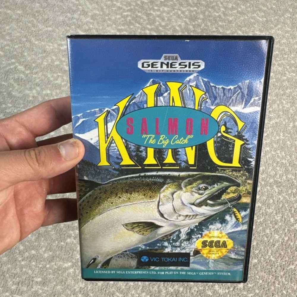 King Salmon: The Big‎ Catch (Sega Genesis, 1993) No Manual TESTED!