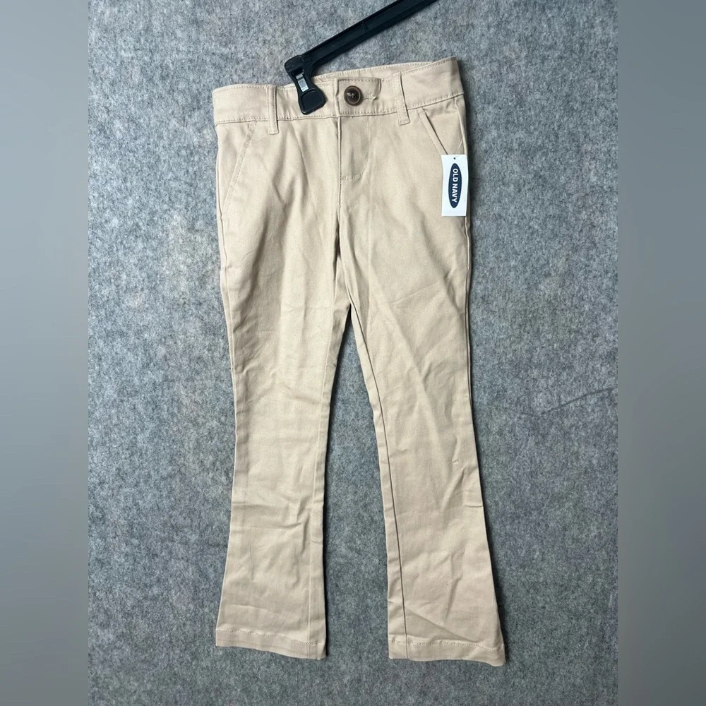 Old Navy Kids 6 Slim Nwt Tan Bootcut Khaki uniform‎ Pants