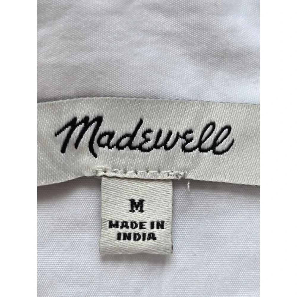 Madewell Puff‎ Sleeve Button Up Shirt Women M White NWOT $88 NW627