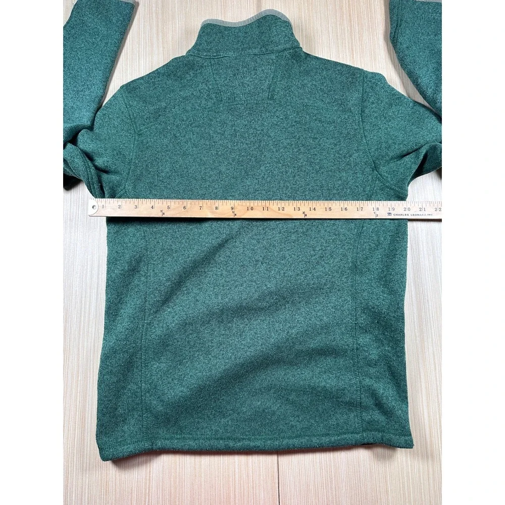 The North Face Never Stop Exploring Knit Jacket Mens S Green Lined‎ Quarter Zip